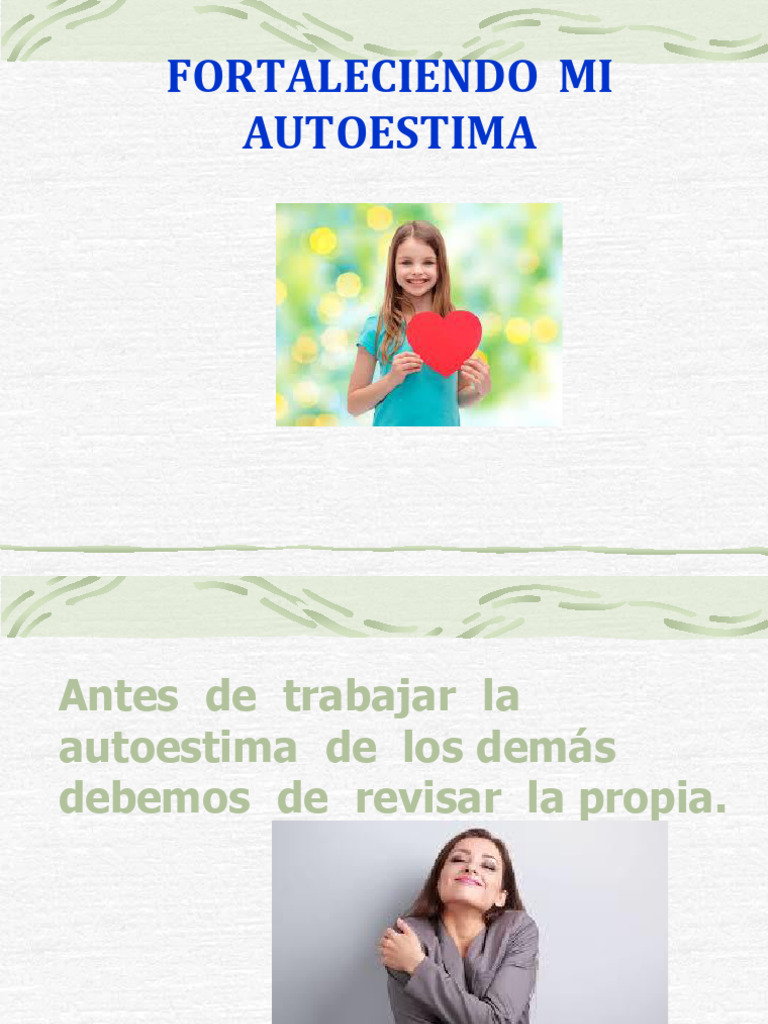 Fortalece Tu Autoestima Pdf Autoestima Conceptos Psicologicos