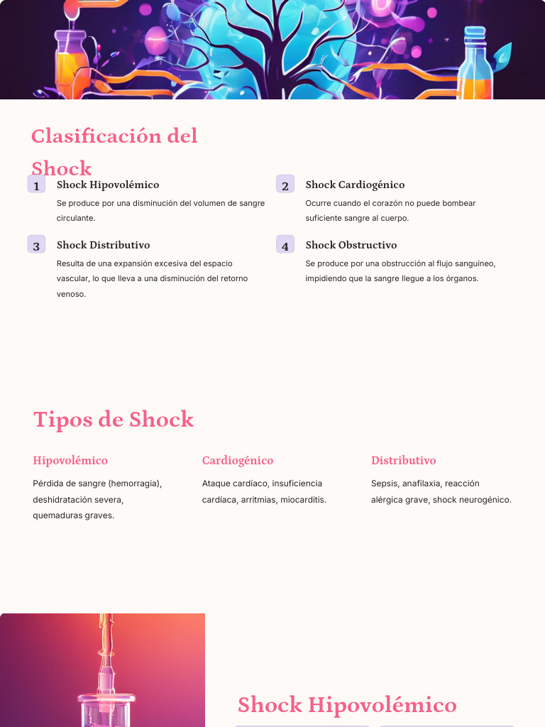Clasificación de Tipos de Shock | PDF | Corazón | Reanimación ...