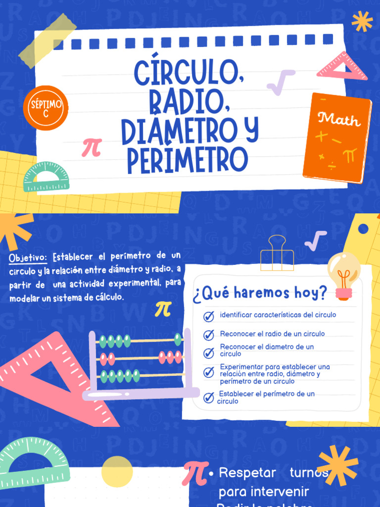 Círculo, Radio, Diámetro y Perímetro Del Circulo | PDF