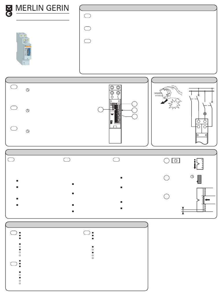 Notice Programmateur Merlin Gerin Multi 9 | PDF