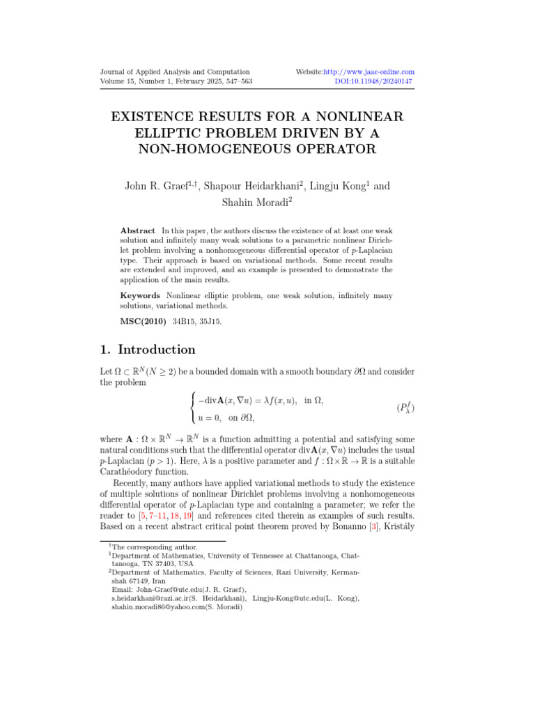 Existence results for a nonlinear elliptic problem driven by a non