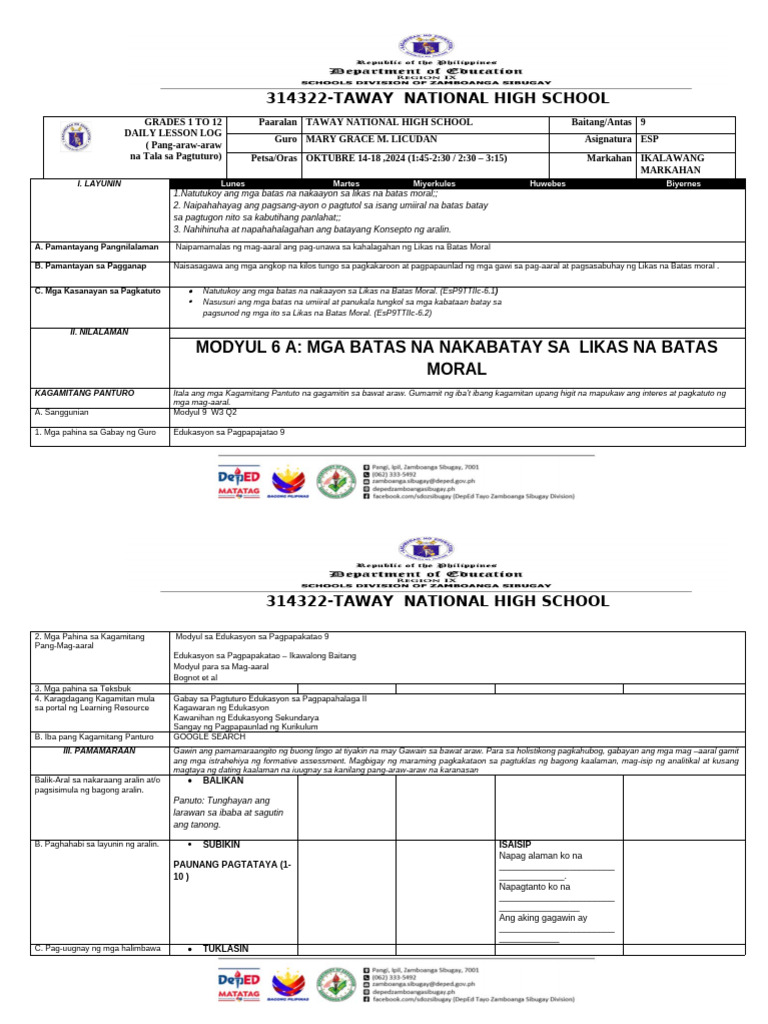 Q2 DLL W3 Esp 9 | PDF