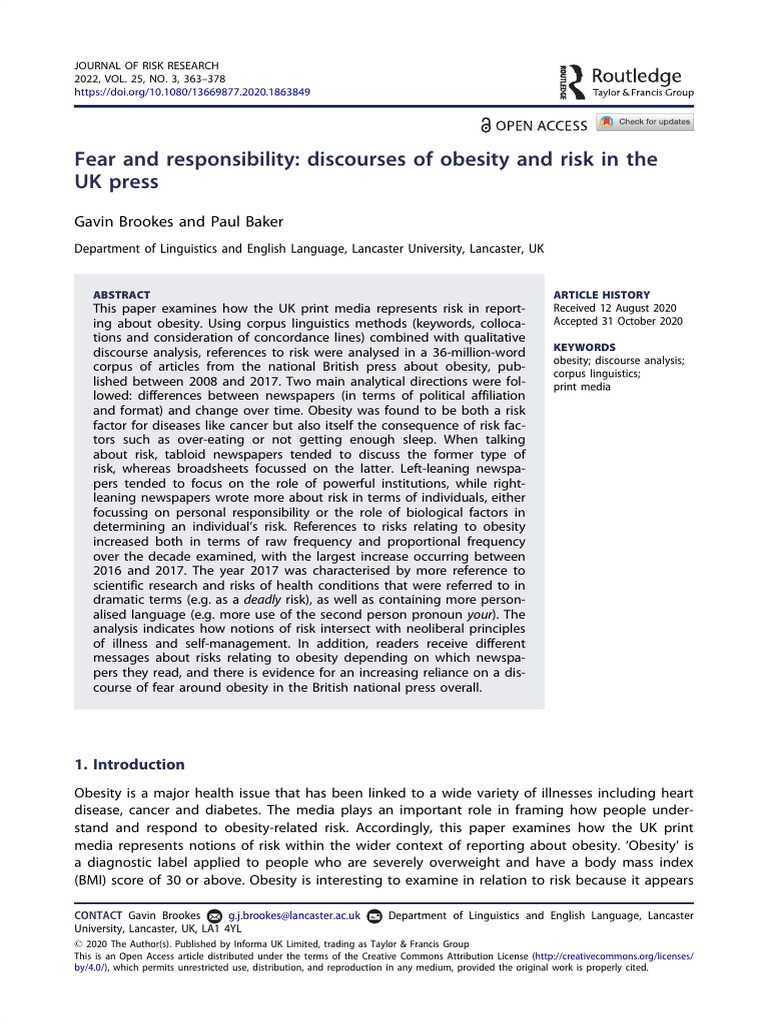 EBSCO FullText 2024 11 18 | PDF | Obesity | Discourse