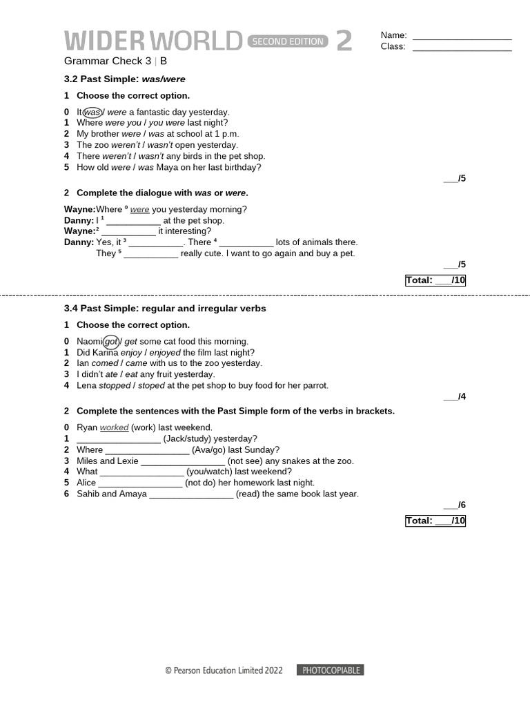 Past Simple Grammar Exercises | PDF | Language Arts & Discipline | Self ...