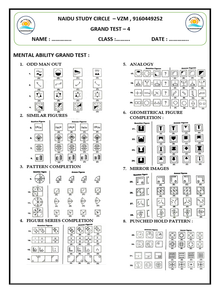 Geometrical Figure Completion Test | PDF