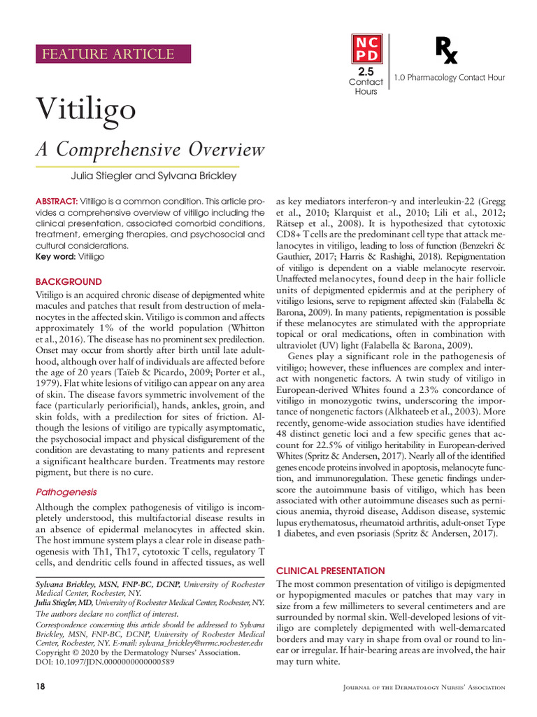 Comprehensive Guide to Vitiligo | PDF | Autoimmune Disease | Melanoma