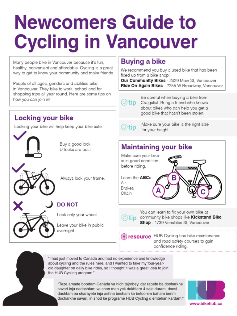 Newcomers' Cycling Guide | PDF | Cycling Infrastructure | Sustainable ...