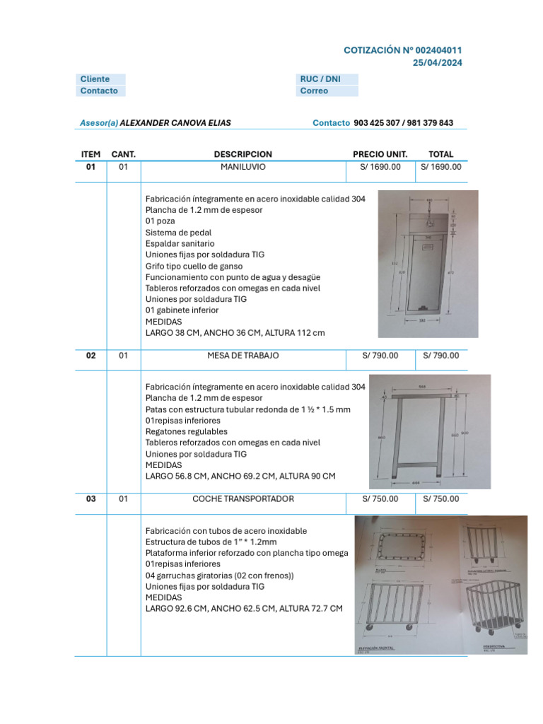 Perfil DIN 6880 en Acero Inoxidable | Sector secundario de la