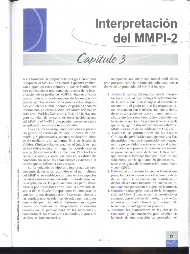 Manual Mmpi 2r | PDF