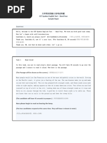 CET4 Sample Test