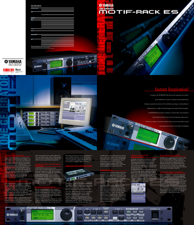 MOTIF-RACK ES Tone Generator Overview | PDF | Synthesizer | Piano