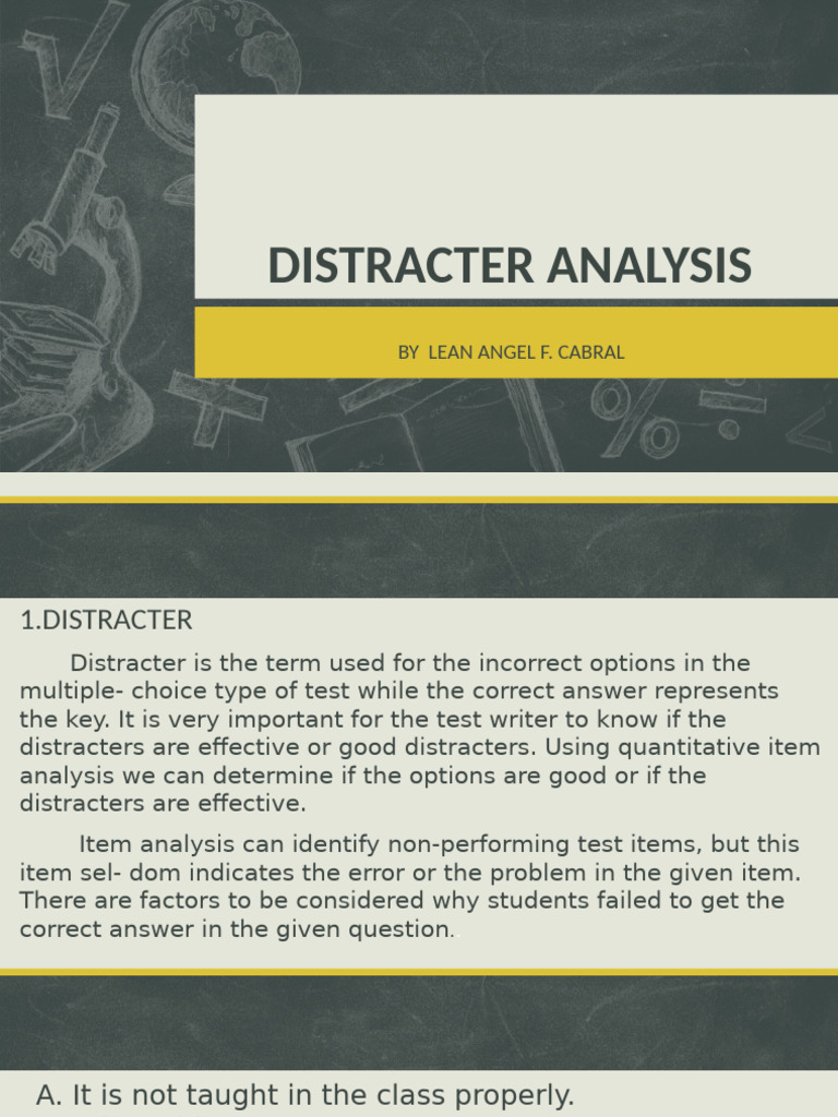 Effective Distracter Analysis in Testing | PDF