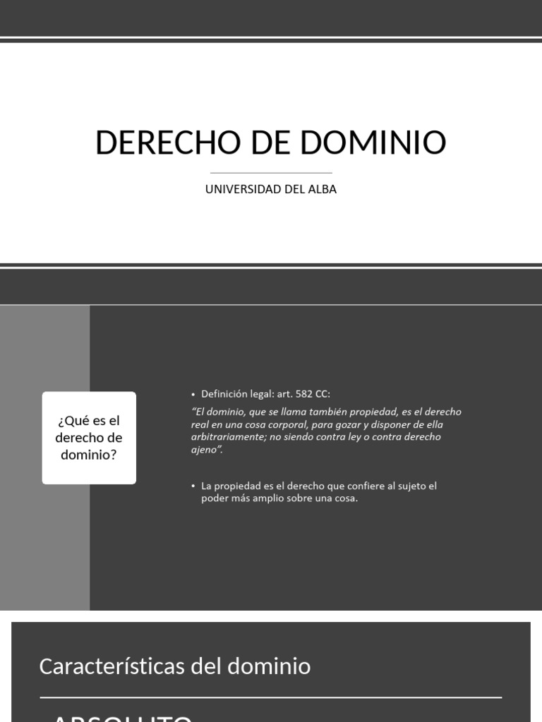 Unidad Ii - El Dominio | PDF | Propiedad | Ley común