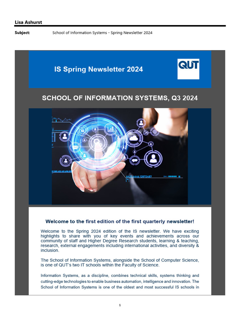 Newsletter-Final and Approved | PDF | Internet Of Things | Artificial ...