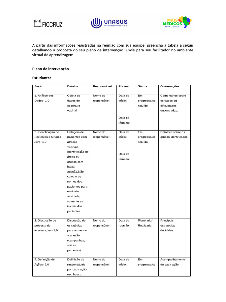 Plano de Intervenção Sala de Aula Invertida CEMFC | PDF, image size:768x1024