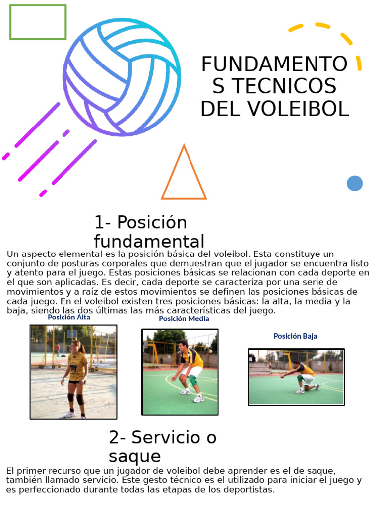 Fundamentos Tecnicos Del Voleibol | PDF