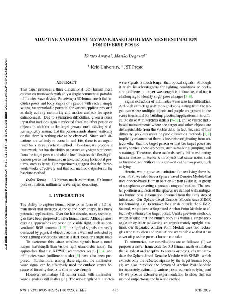 Adaptive and Robust Mmwave-Based 3D Human Mesh Estimation For Diverse ...