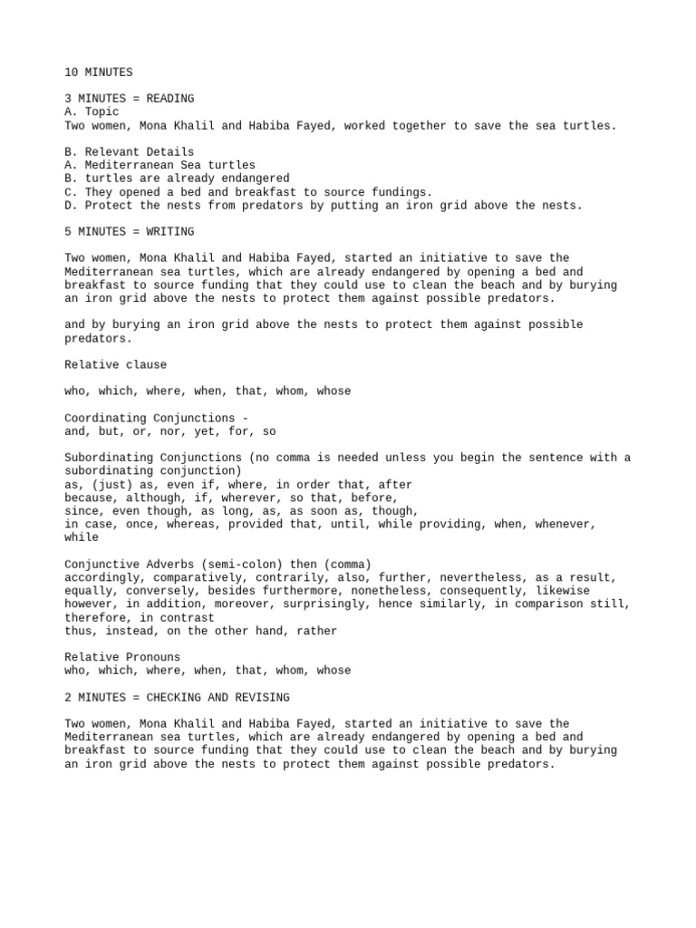 Summarize Written Text Notes | PDF