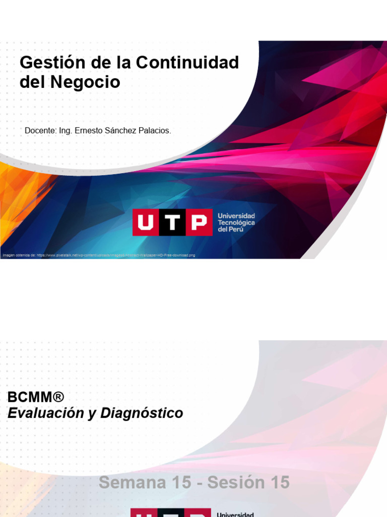 Sesion 15 - Gestion de La Continuidad Del Negocio S15 - S15 Clase ...