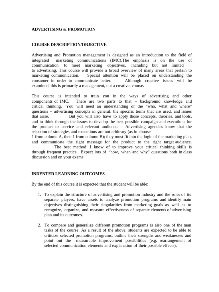 Promotional Strategies in Advertising | PDF | Marketing | Advertising