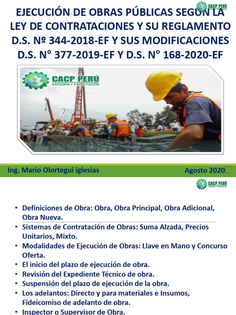 Ejecución de Obras Públicas y Valorizaciones | PDF | Presupuesto