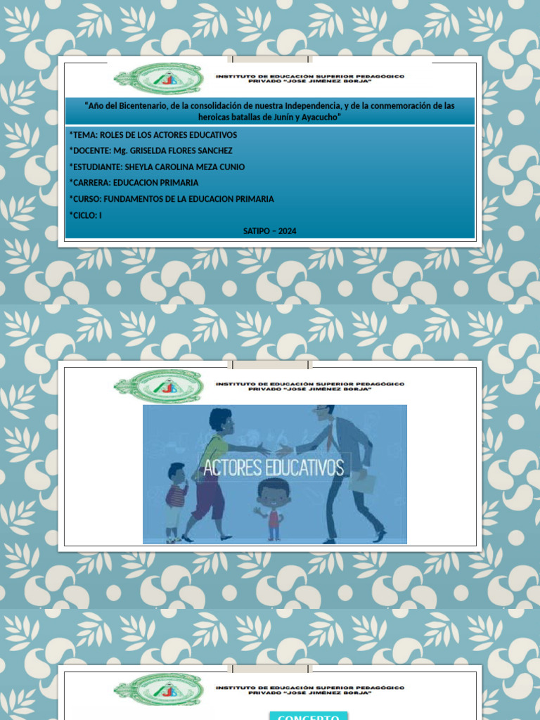 Actores Educativos | PDF | Maestros | Enseñando