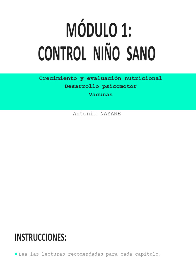 Control Nino Sano | PDF | Especialidades Medicas | Causas de la muerte