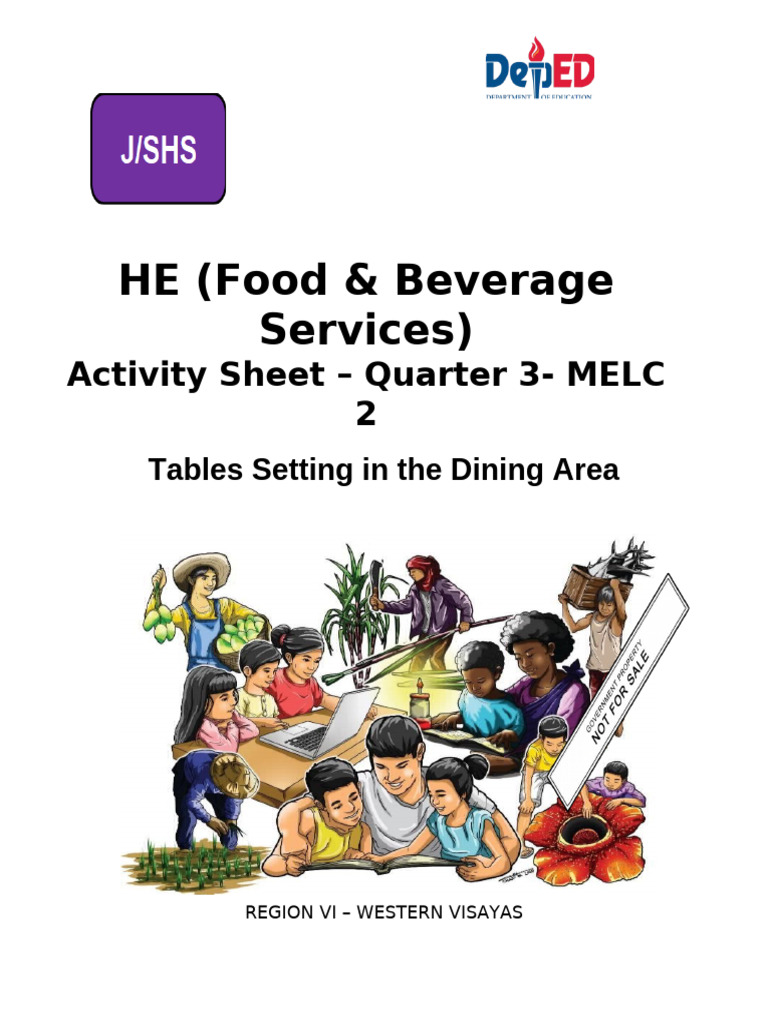 Dining Area Table Setting Guide | PDF | Tableware