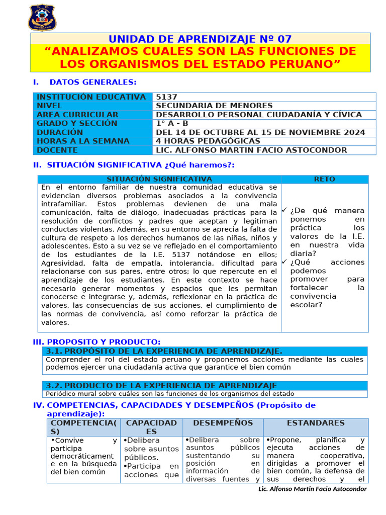 Unidad 7 DPCC 1° 2024. | PDF | Evaluación | Democracia