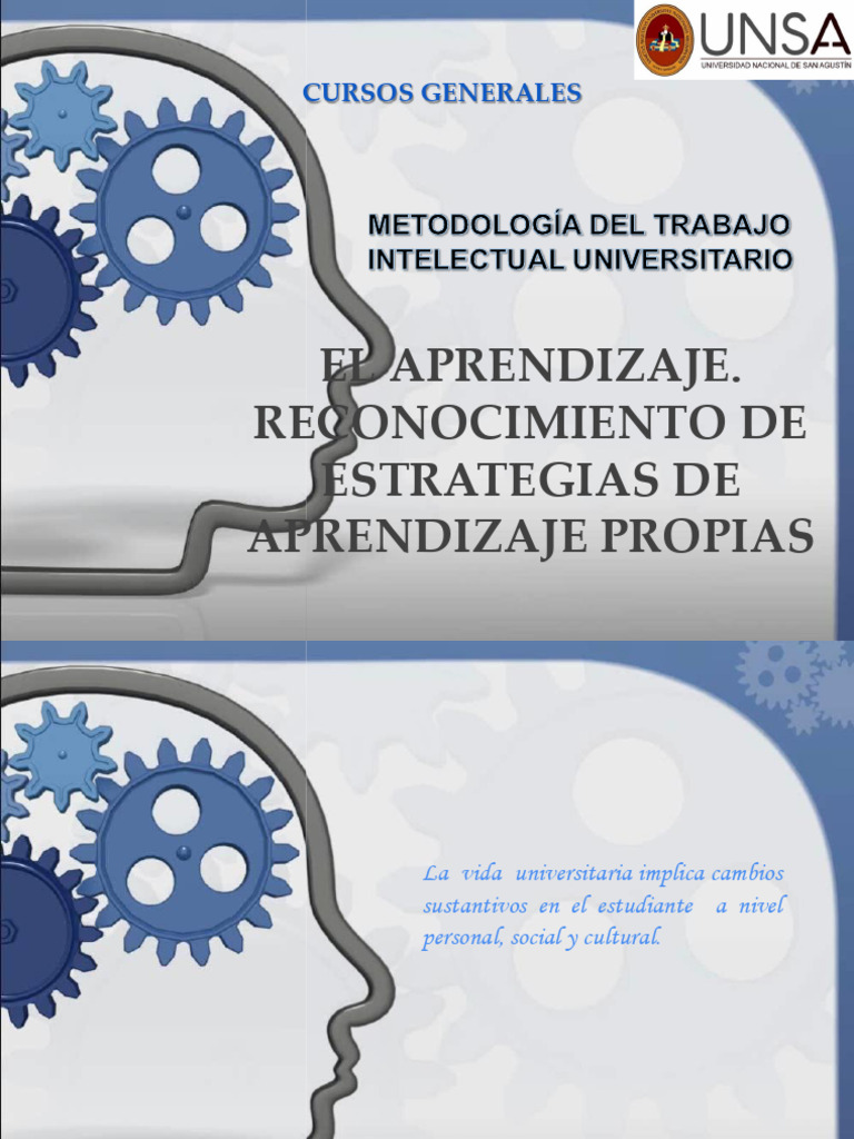 Tema 6 - El Aprendizaje. Reconocimiento de Estrategias de Aprendizaje ...