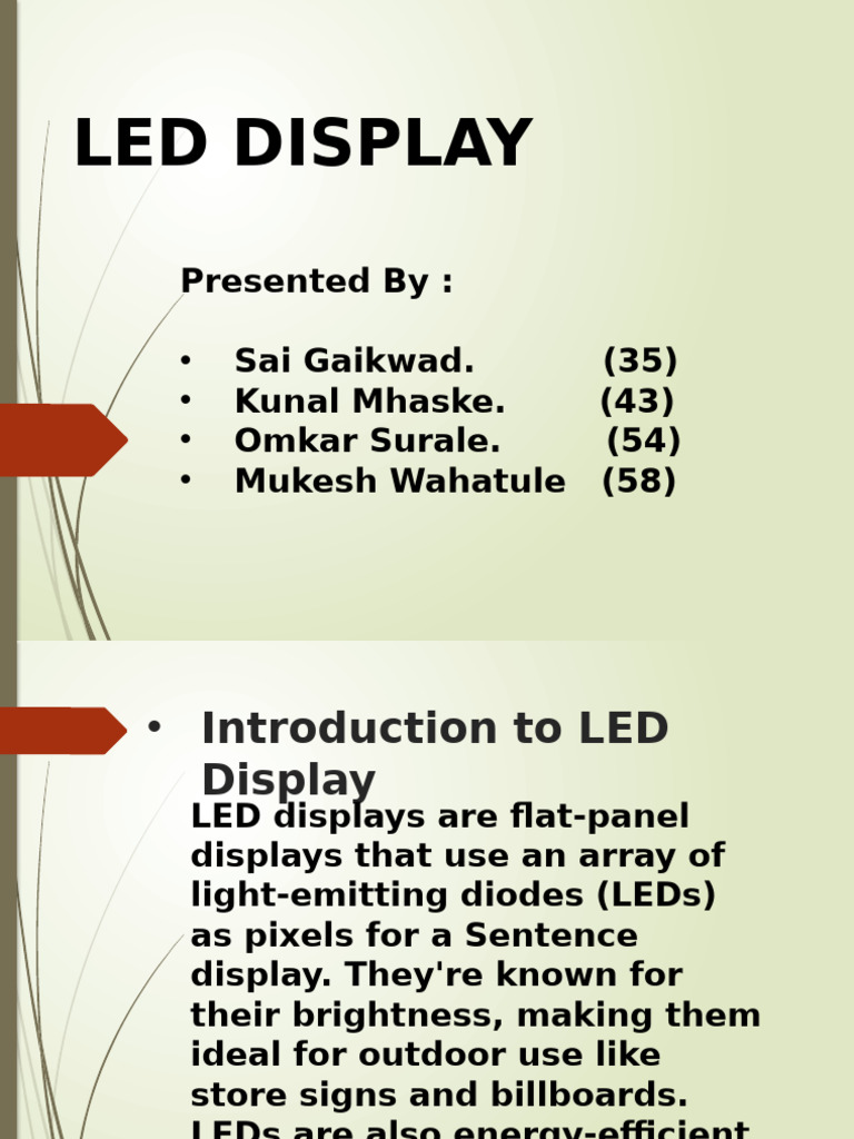 LED Displays: A Comprehensive Guide | PDF | Light Emitting Diode | Oled