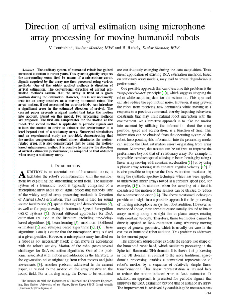 Direction of Arrival Estimation Using Microphone Array Processing For ...