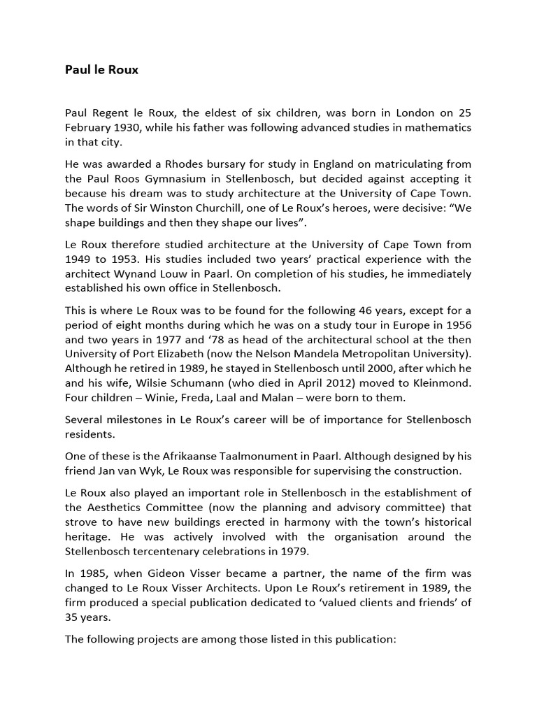 Paul Le Roux | PDF