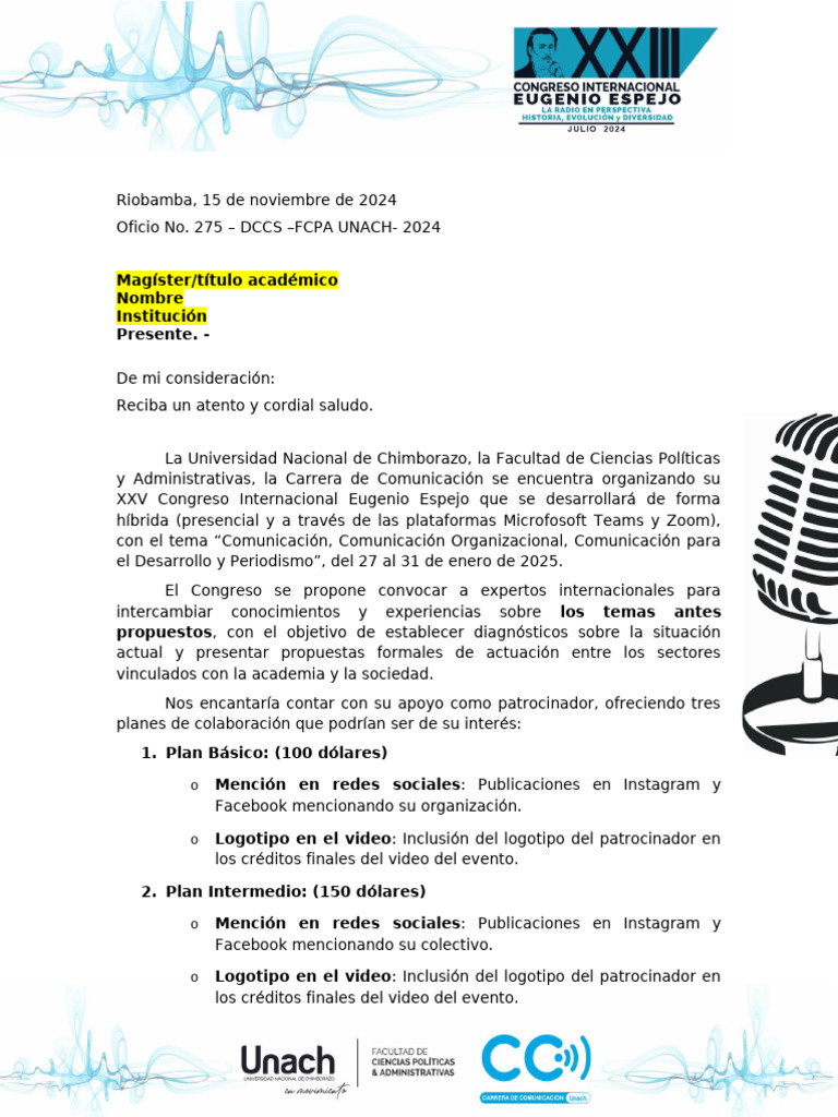 Hoja Tipo Congreso | PDF | Facebook