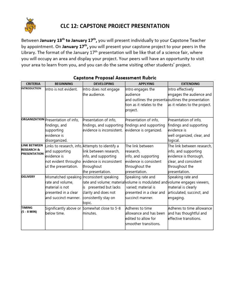 Capstone Project Presentation Guide | PDF | Cognition
