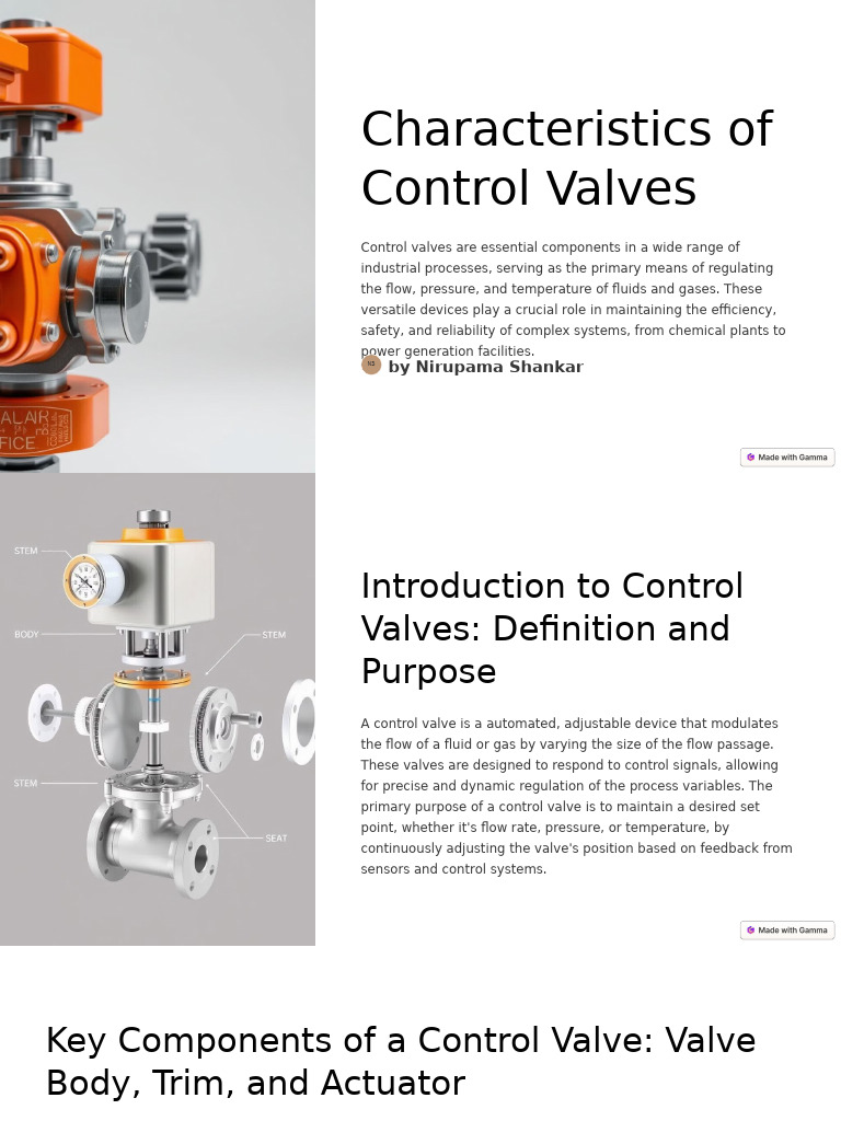Characteristics of Control Valves | PDF | Valve | Actuator