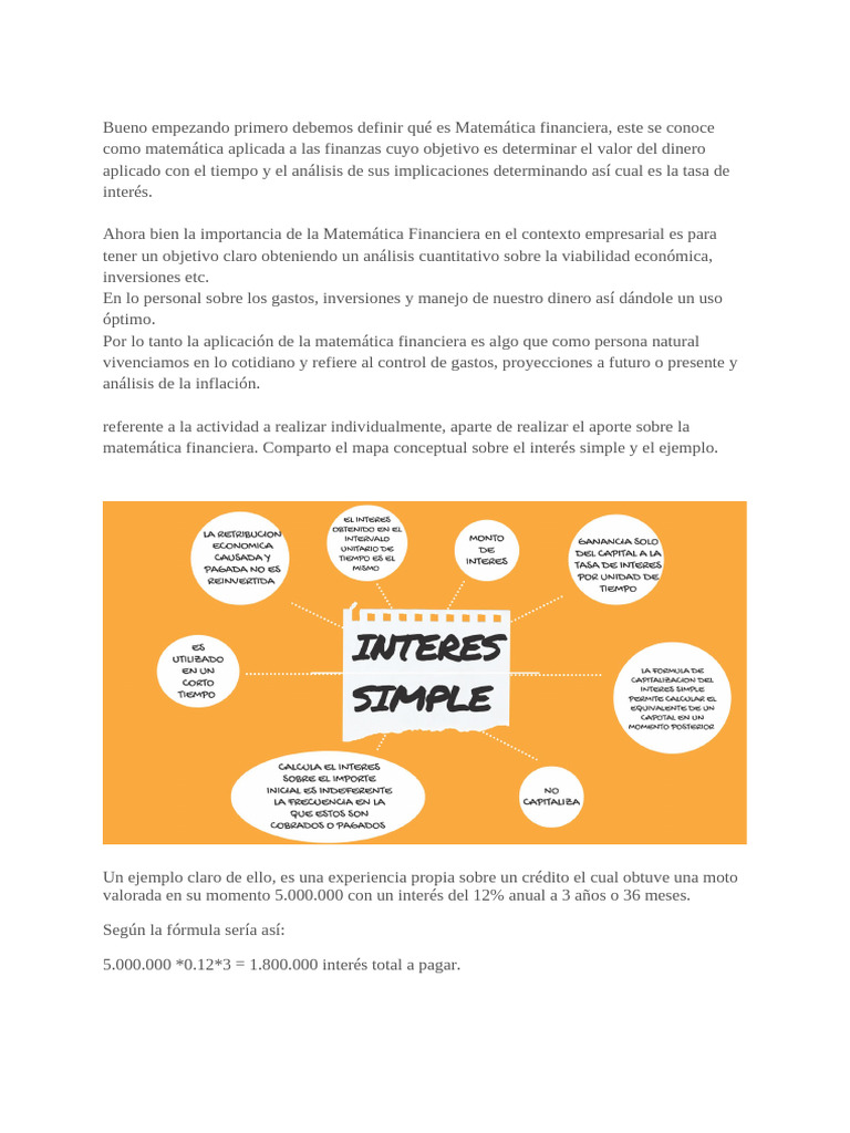 Matemática Financiera: Conceptos Clave | PDF | Interés | Finanzas ...