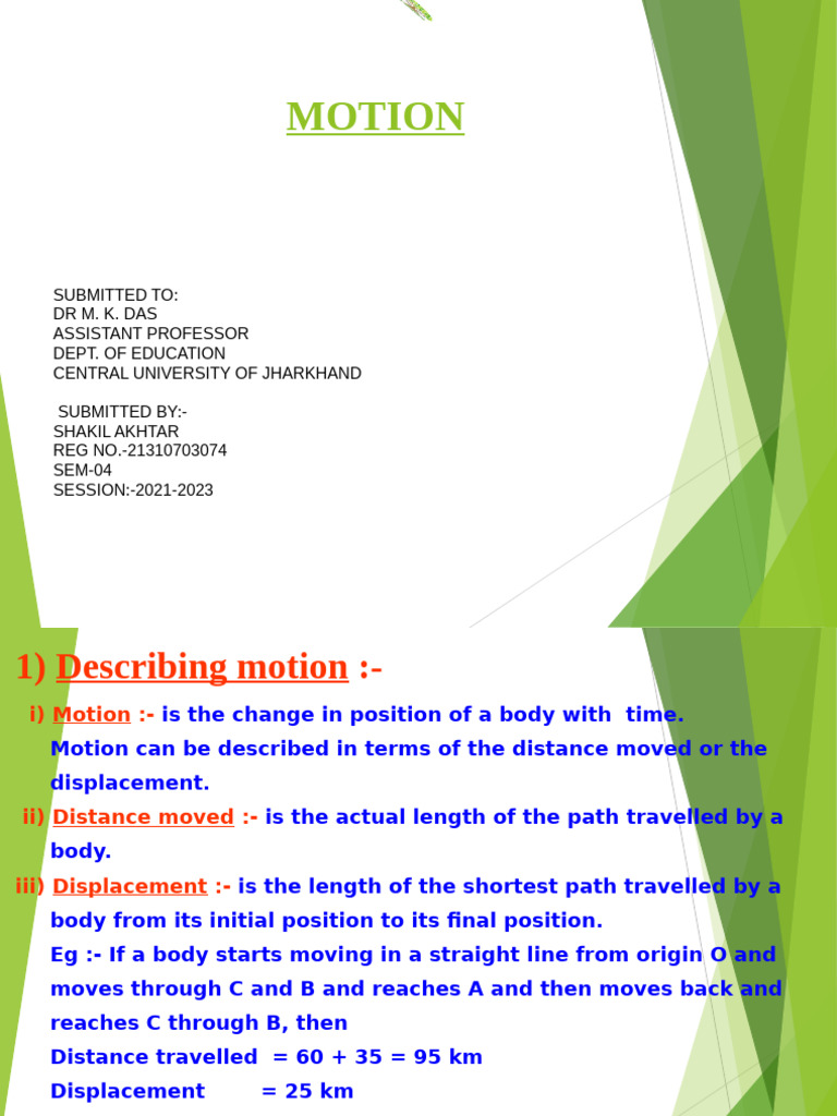 Understanding Motion: Key Concepts and Graphs | PDF | Velocity | Speed