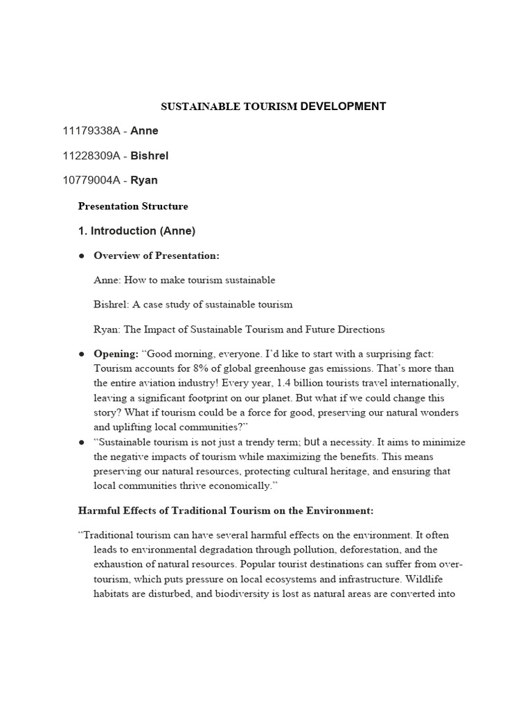 Sustainable Tourism Practices and Impact | PDF | Sustainability ...