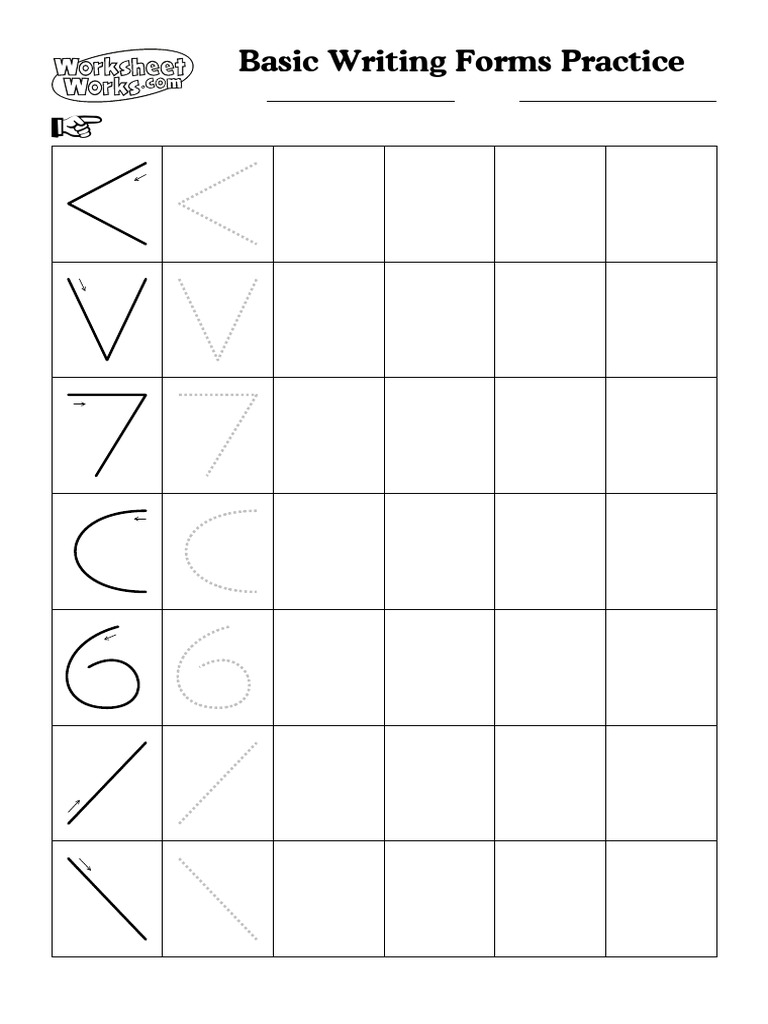 Basic Writing Forms Worksheet | PDF