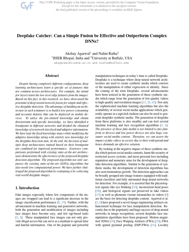 Efficient Deepfake Detection Fusion | PDF | Deep Learning | Artificial ...