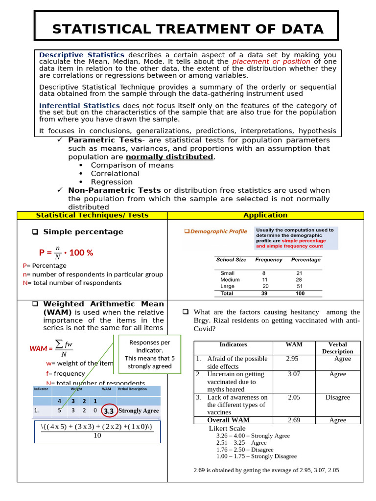 Week 14 Statistical Treatment of Data | PDF | Statistics | Student's T Test