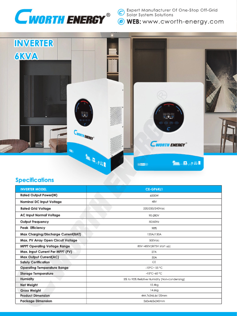 Cworth Energy Inverter 6kva) | PDF