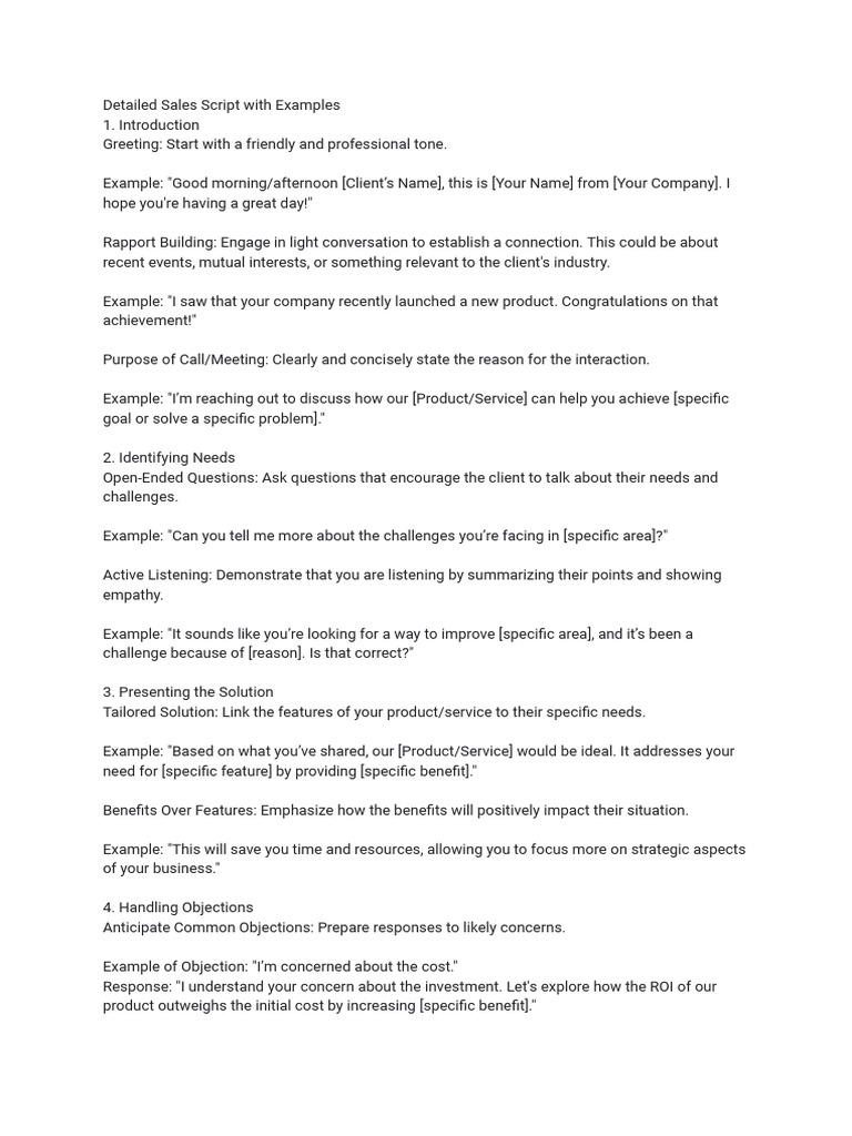 High Ticket Sales Script | PDF | Conversation | Communication