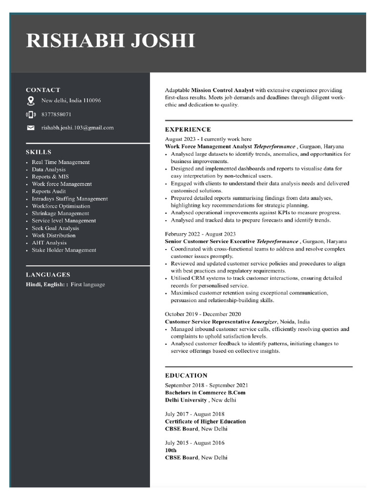 Rishabh CV | PDF
