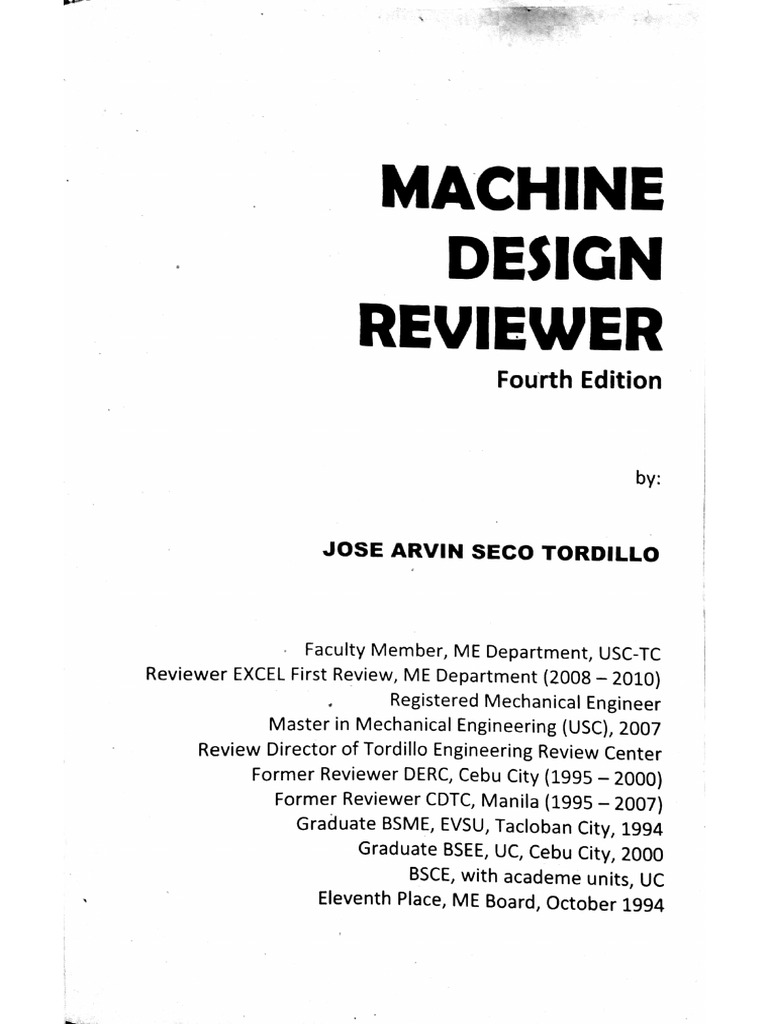 RE1 - Machine Design Reviewer 4th Edition | PDF