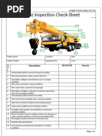 Mobile Crane Inspection Checklist | PDF | Crane (Machine) | Truck