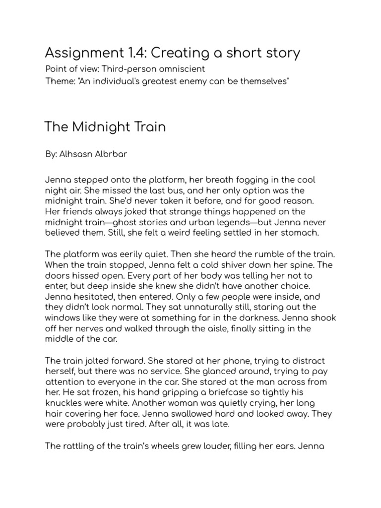 Assignment 1.4 (English 11) | PDF | General Fiction