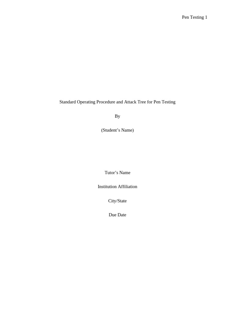 Penetration testing pdf penetration test computer security