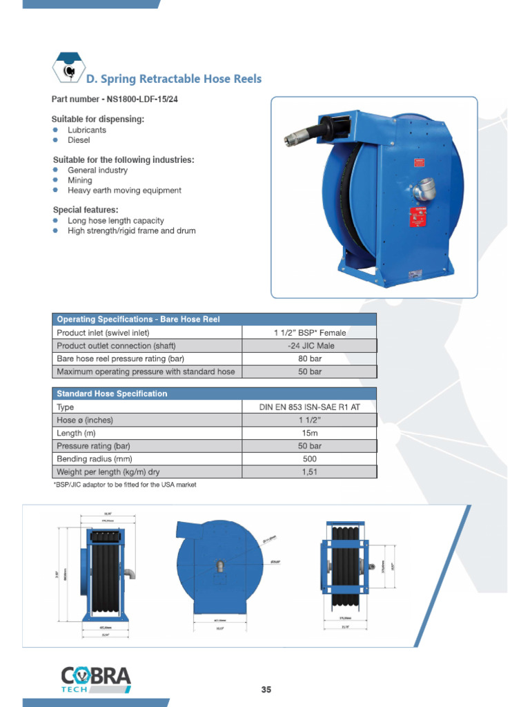 Cobra Hose Reel 1.5 IN | PDF